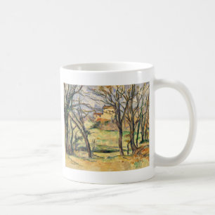 Bäume und Häuser Pauls Cezanne nähern sich de Kaffeetasse