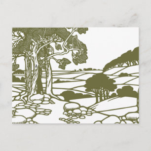 Bäume und Landschaft Postkarte