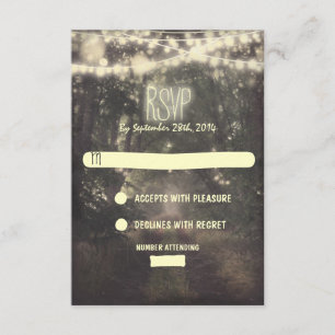 Bäume und Nachtlichter Hochzeitskarten RSVP Karte