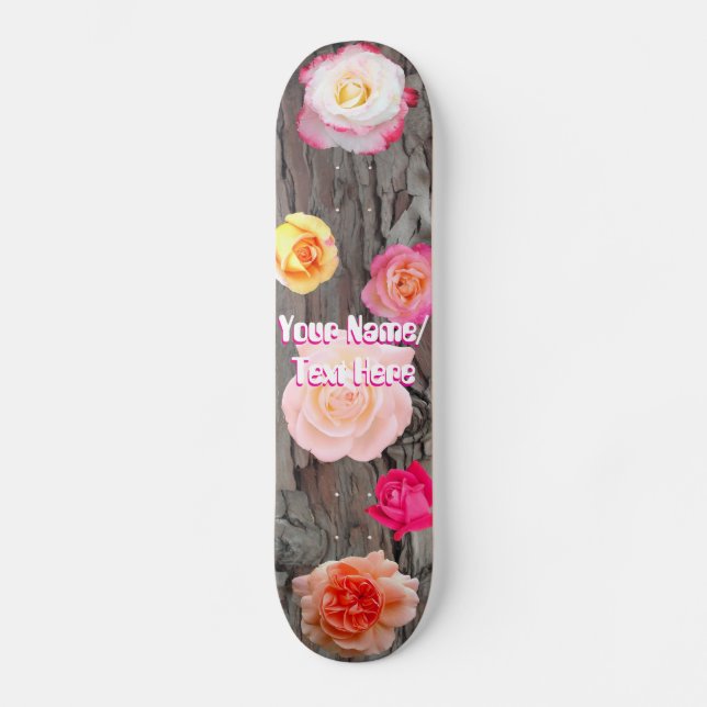 Bäume und Rosen Skateboard (Vorderseite)