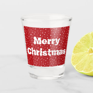 Bäume und Schneeflocken Weihnachtsschotterglas Schnapsglas