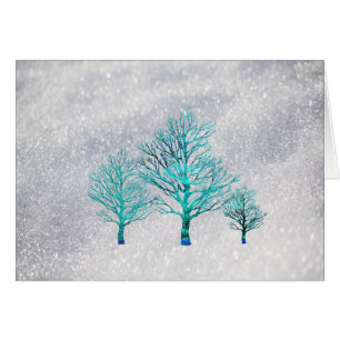 Bäume und Schneekristale