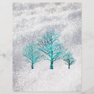 Bäume und Schneekristale