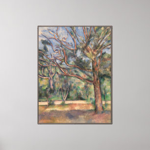 Bäume und Straße, postimpressionistische Landschaf Leinwanddruck