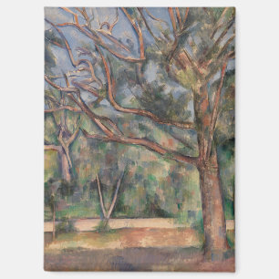 Bäume und Straße, postimpressionistische Landschaf Magnet
