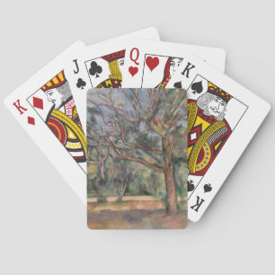 Bäume und Straße, postimpressionistische Landschaf Spielkarten