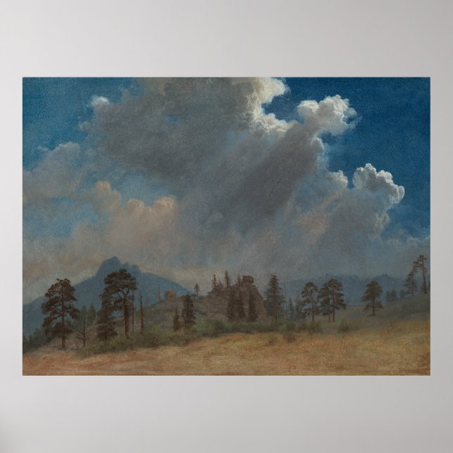 Bäume und Sturmwolken Poster (Vorne)