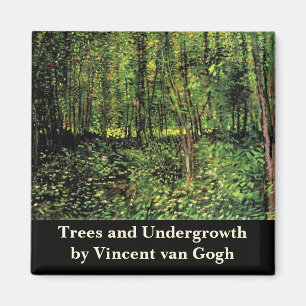 Bäume und Unterwuchs von Vincent van Gogh Magnet