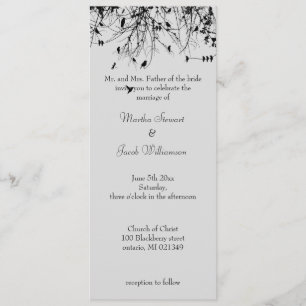 Bäume und Vögel Einladung