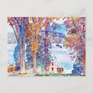 Bäume und Wasser von Childe Hassam Postkarte