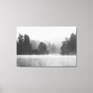 Bäume verschwinden im Nebel des Morgens über dem S Leinwanddruck