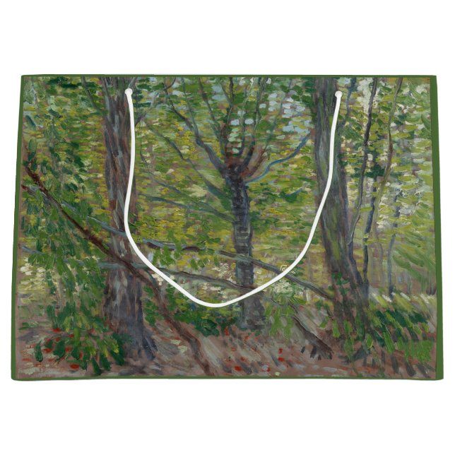 Bäume, Vincent van Gogh Große Geschenktüte (Vorderseite)