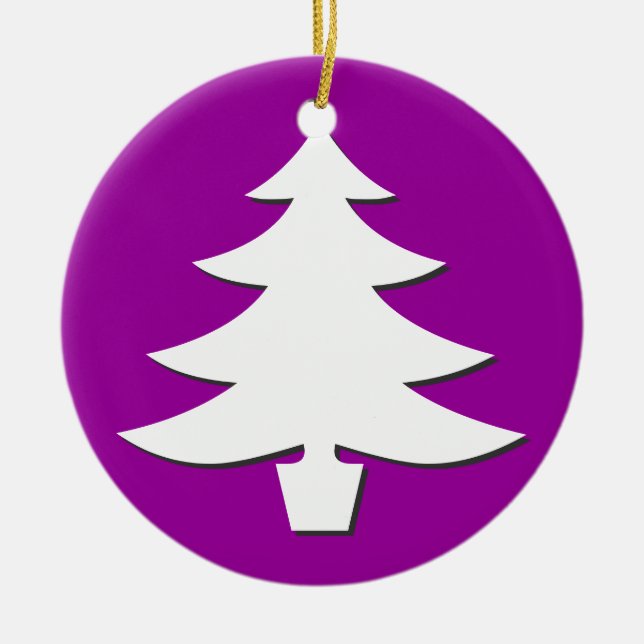 Bäume - violett keramikornament (Vorne)