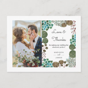 Bäume Wald   Danke  Foto Postkarte