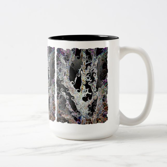 BÄUME Zwei-Tonen-KAFFEE-TASSE Zweifarbige Tasse (Rechts)