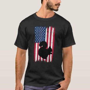 Baumeichhörnchen Silhouette American Flag Usa T-Shirt