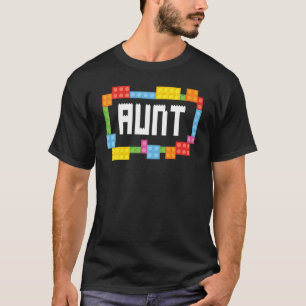 Baumeisterfamilie Tante Bricks Blocks Gebäude T-Shirt