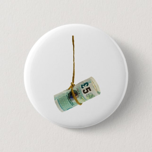 Baumelndes britisches Pfund Button (Vorderseite)