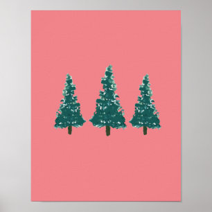 Baumfarm Winter Pink Valentine Print Poster