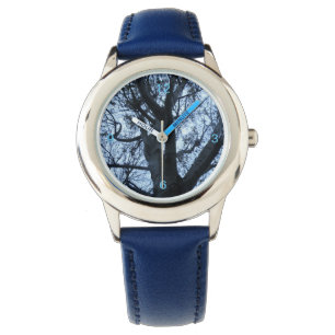 Baumfotografie der Silhouette Armbanduhr