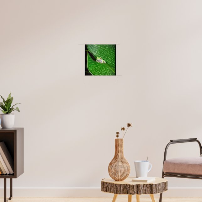 Baumfrosch auf einem Sockel Poster (Wohnzimmer 3)