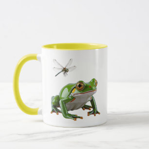Baumfrosch Cartoon Glänzend Realistisch Exotischer Tasse