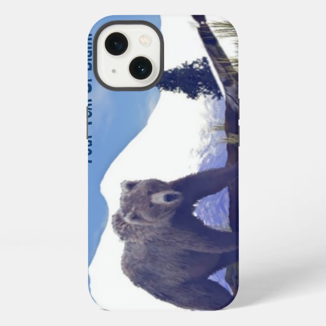 Baumgrenze-Grizzlybär iPhone Hülle (Rückseite)