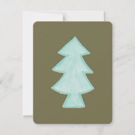 Baumgrüßkarte Hand gezeichnet Feiertagskarte