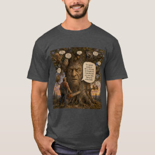 Baumhaus-Cartoon – Die Natur meldet sich zu Wort! T-Shirt
