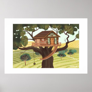 Baumhaus Großdruck Poster