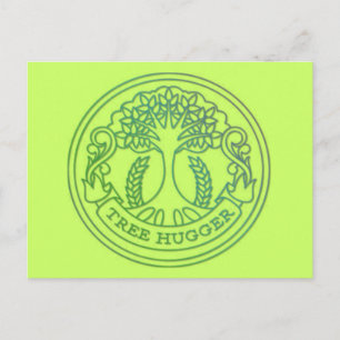 Baumhugger, hippy-Abzeichen Postkarte