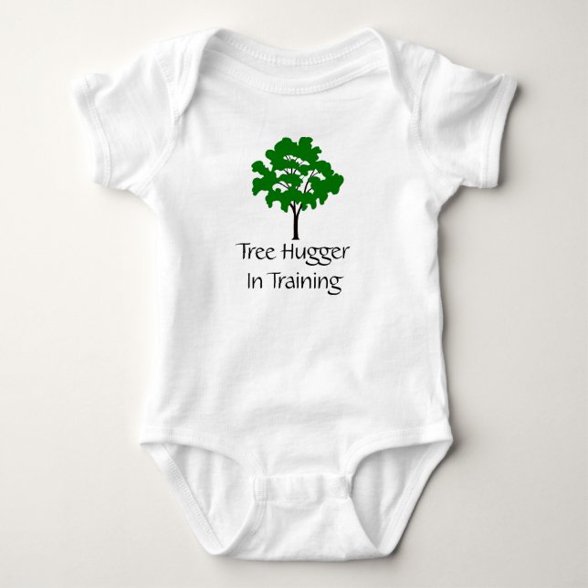 Baumhugger im Training Bio Baby-Shirt Baby Strampler (Vorderseite)