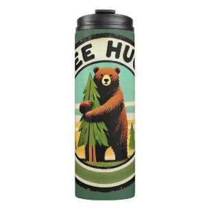Baumhugger Naturbärenliebhaber Thermosbecher