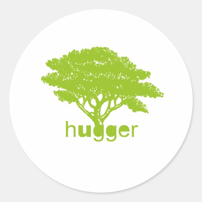 Baumhugger unten runder aufkleber (Vorderseite)