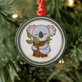 Baumhugginger Koalagebär Ornament Aus Metall