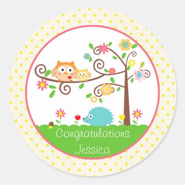 Baumhüllen Runder Aufkleber (Vorderseite)