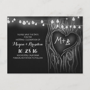 Baumkartonleuchten Save the Date Postkarten