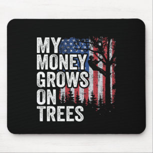 Baumkletterer Amerikanische Flagge Arborist Mein G Mousepad