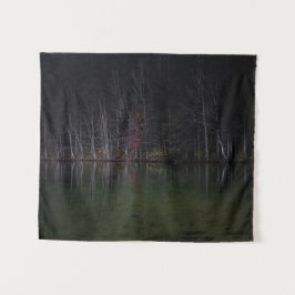 Baumlandschaft am See Wandteppich