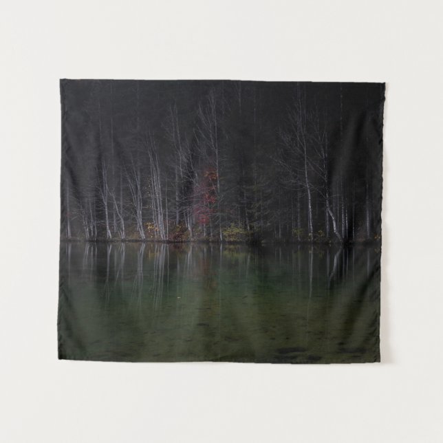 Baumlandschaft am See Wandteppich (Vorderseite (Horizontal))