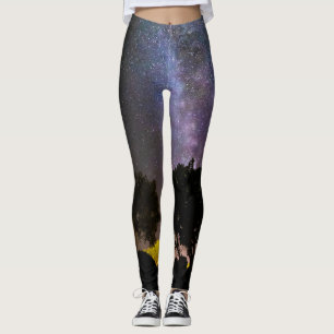 Baumlandschaft mit Milchstraße Leggings