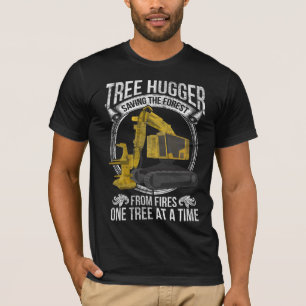 Baumloggen Joke Forestry Harvester T-Shirt