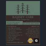 Baumlogo - Baumchirurg - Arborist Flyer<br><div class="desc">Tree Logo - Tree Chirurg - Arborist Advertising Flyer durch den Business Card Store.</div>