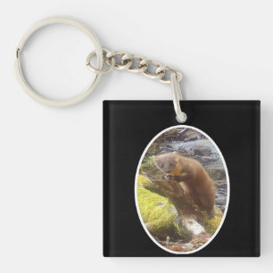 Baummarder Britische Tierwelt Kunst Natur Thema Schlüsselanhänger