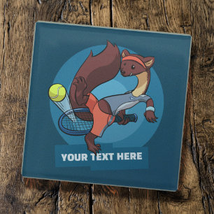 Baummarder Fügen Sie Ihren Text hinzu Tennis Trick Glasuntersetzer