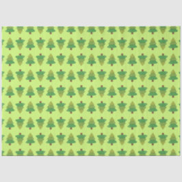 Baummuster auf Grün Seidenpapier