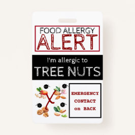 BaumNut Food Allergy Alert Label Ausweis