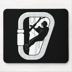 Baumpfleger Karabiner Baumbesteigung Holzarbeiter Mousepad