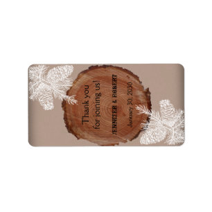 Baumreife Rustikales Land Hochzeit Lip Balm Label Adressaufkleber