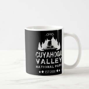 Baumreihe mit Wasserfall Cuyahoga Valley National Kaffeetasse